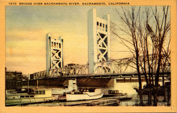 Sacramento California Bridge Over Sacramento River Vintage Postcard (unused) - Vintage Postcard Boutique
