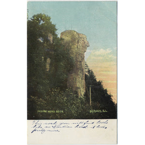 Savanna Illinois Indian Head Rock Vintage Postcard - Vintage Postcard Boutique