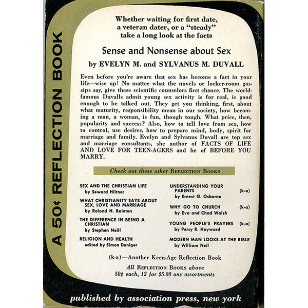Sense and Nonsense About Sex by Evelyn M. & Sylvanus M. Duvall 1962 - Vintage Postcard Boutique