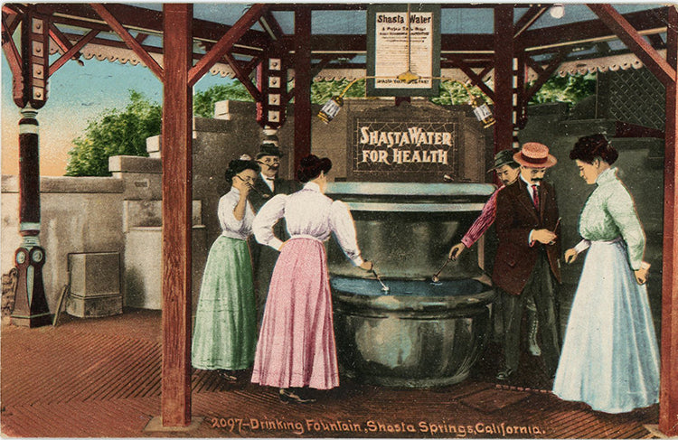 Shasta Springs California Drinking Fountain Vintage Postcard 1912 - Vintage Postcard Boutique