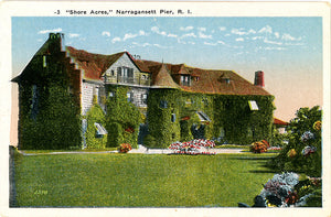 Narragansett Pier Rhode Island Shore Acres Vintage Postcard circa 1920s (unused) - Vintage Postcard Boutique
