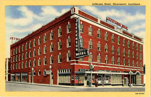Shreveport Louisiana Jefferson Hotel Vintage Postcard (unused) - Vintage Postcard Boutique