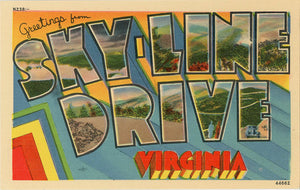 Skyline Drive Virginia Shenandoah National Park Large Letter Vintage Postcard (unused) - Vintage Postcard Boutique