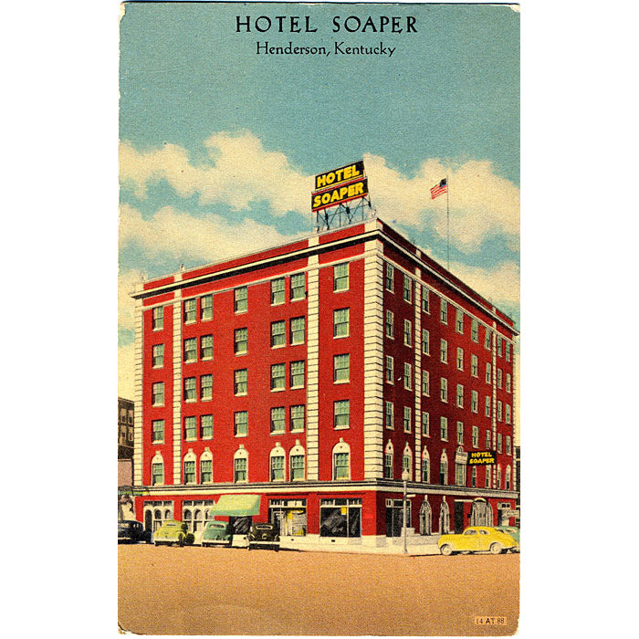 Henderson Kentucky Hotel Soaper Vintage Postcard 1947 - Vintage Postcard Boutique