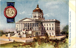 South Carolina State Capitol Columbia Vintage Postcard circa 1910 (unused)