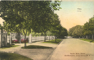 Southampton Long Island New York City NYC South Main Street Vintage Postcard 1945