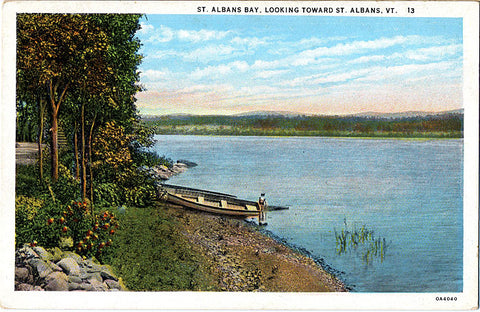 St. Albans Vermont Bay View Vintage Postcard - Vintage Postcard Boutique