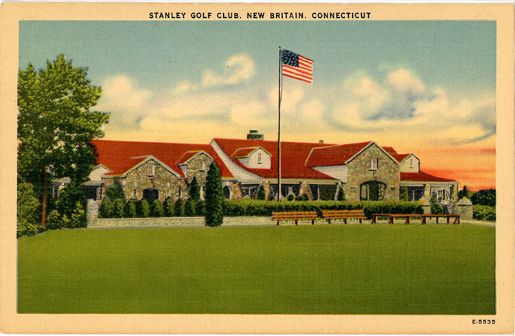 New Britain Connecticut Stanley Golf Course Vintage Postcard (unused)