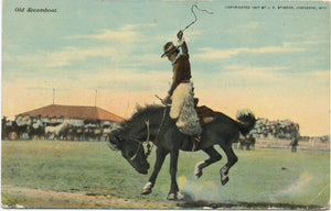 Old Steamboat Wyoming Cowboy Rodeo Vintage Postcard 1907 - Vintage Postcard Boutique