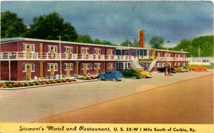 Corbin Kentucky Stewart's Motel Restaurant Vintage Postcard (unused) - Vintage Postcard Boutique