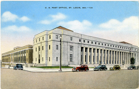St. Louis Missouri U.S. Post Office Vintage Postcard (unused)