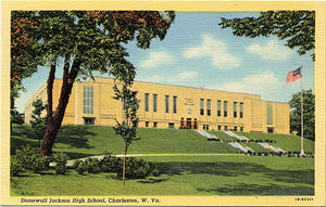 Charleston West Virginia Stonewell Jackson High School Vintage Postcard (unused) - Vintage Postcard Boutique