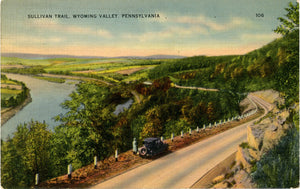 Pennsylvania Sullivan Trail Wyoming Valley Vintage Postcard 1940 - Vintage Postcard Boutique