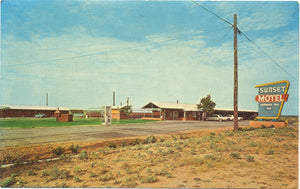 Anson Texas Roadside Sunset Motel Vintage Postcard 1965 - Vintage Postcard Boutique