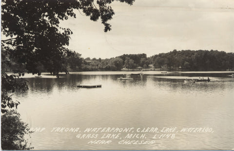 Chelsea Michigan Camp Takona Grass Lake RPPC Vintage Postcard 1954 - Vintage Postcard Boutique
