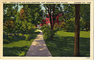 East Tennessee State College Campus & Girls Dormitory Johnson City Vintage Postcard (unused) - Vintage Postcard Boutique
