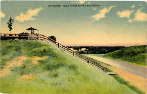 Three Rivers Michigan Vintage Postcard (unused)