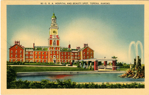 Topeka Kansas B.A. Hospital & Beauty Spot Vintage Postcard (unused) - Vintage Postcard Boutique