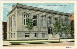 Tulsa Oklahoma Public Library Vintage Postcard circa 1915 - Vintage Postcard Boutique