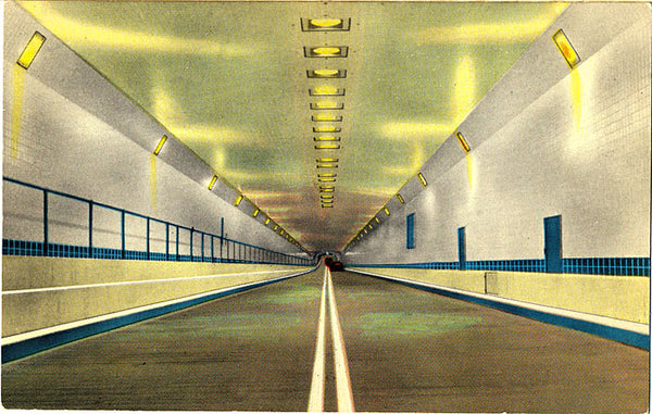 Mobile Alabama Bankhead Tunnel Interior Vintage Postcard - Vintage Postcard Boutique