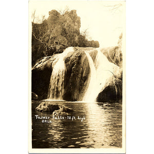 Davis Oklahoma Turner Falls RPPC Vintage Postcard 1940 - Vintage Postcard Boutique