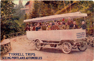 Tyrrell Trips Seeing Portland Automobiles Oregon Vintage Postcard circa 1910 (unused)