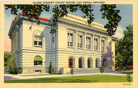 Las Vegas Nevada Clark County Court House Vintage Postcard (unused) - Vintage Postcard Boutique