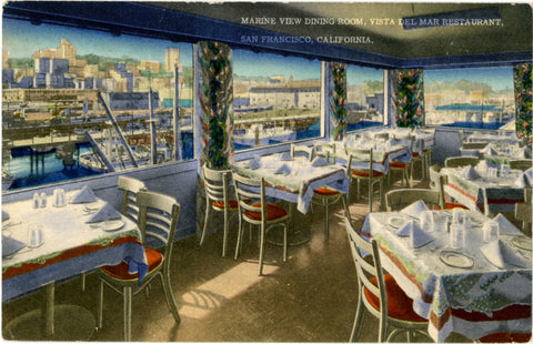 San Francisco California Vista Del Mar Restaurant Vintage Postcard (unused) - Vintage Postcard Boutique