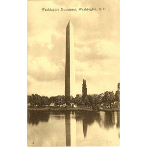 Washington Monument National Mall Washington D.C. Vintage Sepia Postcard 1911 - Vintage Postcard Boutique