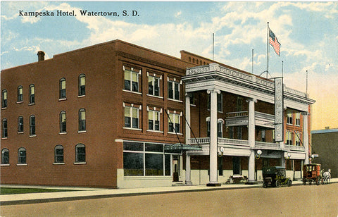 Watertown South Dakota Kampeska Hotel Vintage Postcard (unused) - Vintage Postcard Boutique