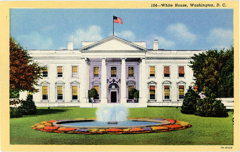 White House Washington D.C. Vintage Postcard (unused) - Vintage Postcard Boutique