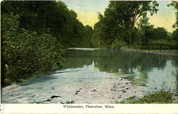 Whitewater Plainview Minnesota Vintage Postcard 1909