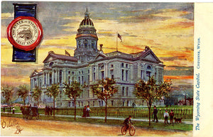 Wyoming State Capitol Cheyenne Vintage Postcard circa 1910 (unused)