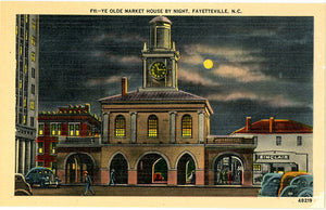 Fayetteville North Carolina Ye Olde Market House by Night Vintage Postcard (unused) - Vintage Postcard Boutique