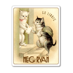 You've Got Mail, Kitty! Personalized Vintage Bookplates - CAT LOVER GIFT - Vintage Postcard Boutique
