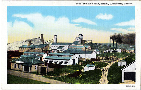 Lead and Zinc Mills Miami Oklahoma Vintage Postcard (unused) - Vintage Postcard Boutique